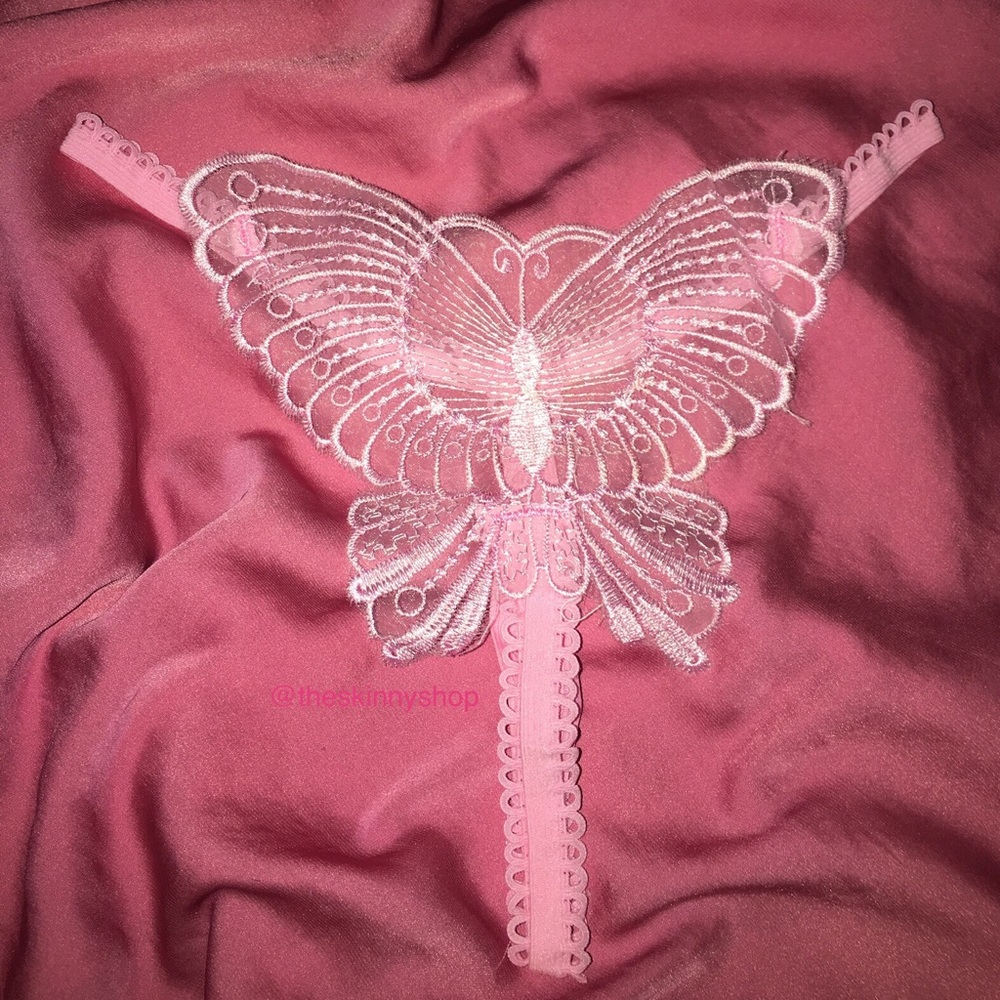 Pink Butterfly Thong